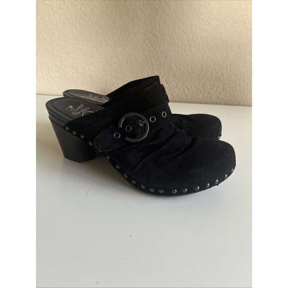 Dansko Shoes - Dansko Shoes Womens 8.5 EU 39 Nadine Clogs Heel Black Suede Studded Mule